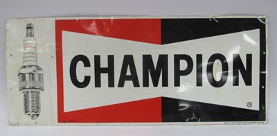 Lot 1343 - Champion Spark Plugs Metal Wall Sign, by...