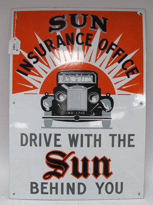 Lot 1351 - Sun Insurance Metal Wall Sign, circa 2000s,...
