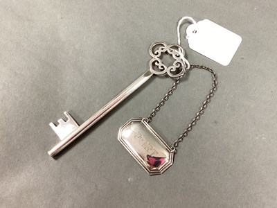 Lot 20 - A Hallmarked Silver 'Port' Decanter Label,...