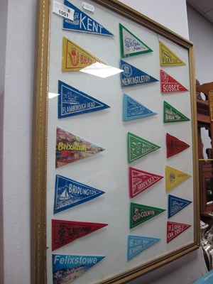 Lot 1051 - Destination Novelty Flags Sticker Display,...