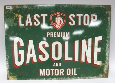 Lot 1338 - Last Stop Premium Gasoline and Motor Oil,...