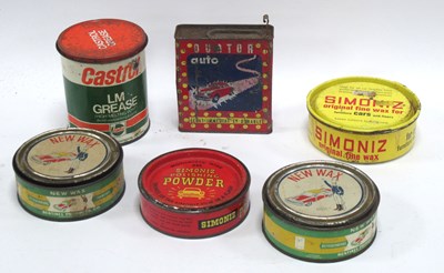 Lot 1429 - Simoniz and New Wax Tins, Ouator and Castrol...