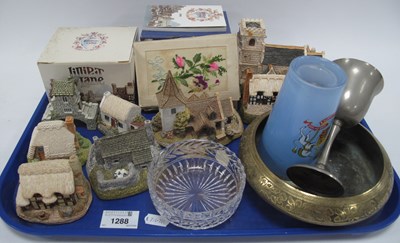 Lot 1288 - Lilliput Lane Buildings (8), brass bowl,...