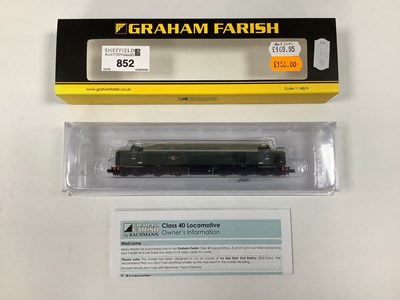 Lot 852 - A Boxed Graham Farish N Gauge Class 40 Diesel "...