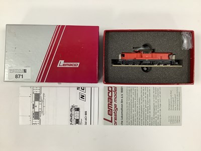Lot 871 - A Boxed Lemaco N Gauge SBB/CFF (Swiss) Bm 6/6...