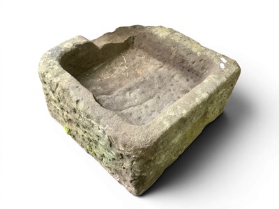 Lot 1514 - Stone Trough, approx 26cm high, 51cm square,...