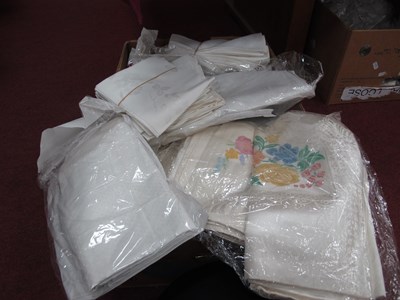 Lot 1181 - Vintage Napkins:- linen, damask, Christmas,...