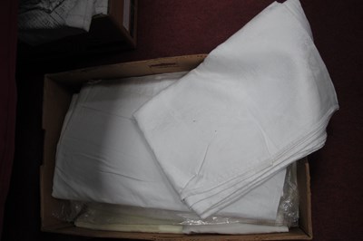 Lot 1173 - Vintage Linens, comprising ten large cotton...