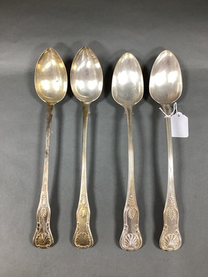 Lot 45 - A Pair of Kings Pattern Plated Basting Spoons,...