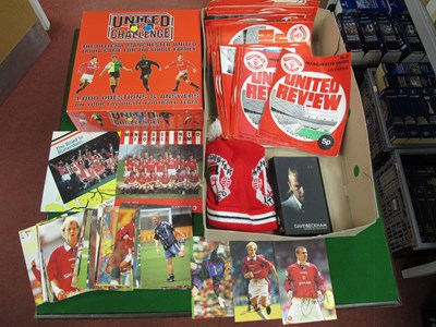 Lot 25 - Manchester United Bobble Hat, home programmes...