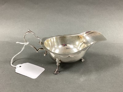Lot 15 - A Hallmarked Silver Sauce Boat, Birmingham...