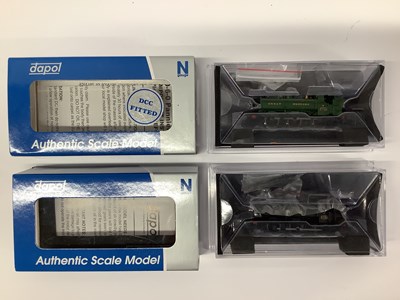 Lot 910 - Two boxed Dapol N gauge 0-6-0 pannier tanks:...