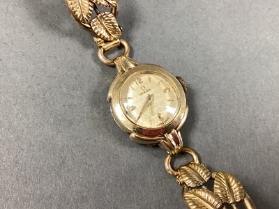Lot 243 - Omega; A Vintage Gold Plated Cased Ladies...