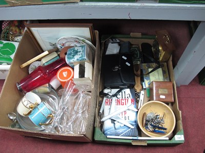 Lot 1081 - Collectables, including wine glasses, ruby...