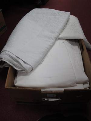 Lot 1176 - Vintage Linens, comprising eight extra large...