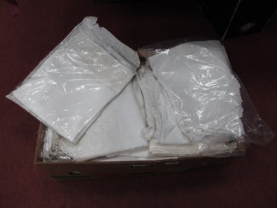 Lot 1184 - Vintage Linens, comprising twenty-five large...