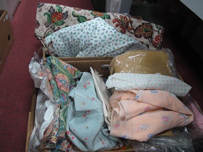 Lot 1033 - Vintage Fabrics:- symmetrical monochrome...