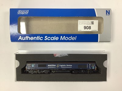 Lot 908 - A boxed Dapol N gauge Class 66 locomotive in...