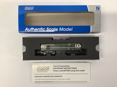 Lot 900 - A boxed Dapol N gauge Class 27 locomotive...