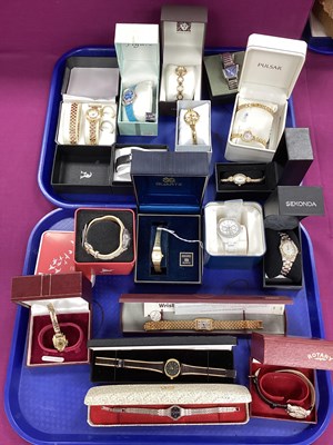 Lot 214 - A Collection of Assorted Ladies Wristwatches,...