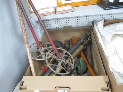 Lot 1150 - Pair of Vintage Ski Sticks, birds head handled...