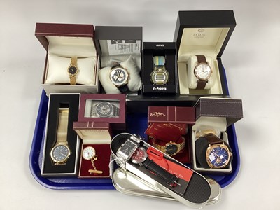 Lot 199 - Modern Ladies and Gent's Wristwatches,...