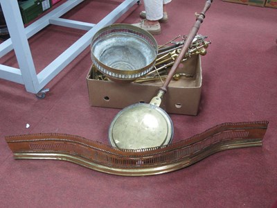 Lot 1441 - Brassware, including quantity of fireplace...