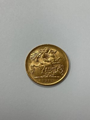Lot 609 - 1912 George V Gold Half Sovereign.