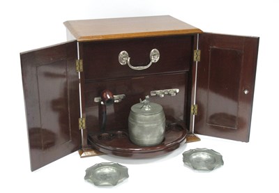 Lot 1403 - Mahogany Smokers Cabinet with carry handles,...