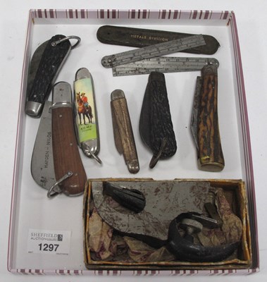 Lot 1297 - Pocket Knives (6):- Eye Witness, Copley,...