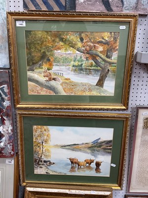Lot 1483 - Roger Lee (British XX Century) Highland Cattle...