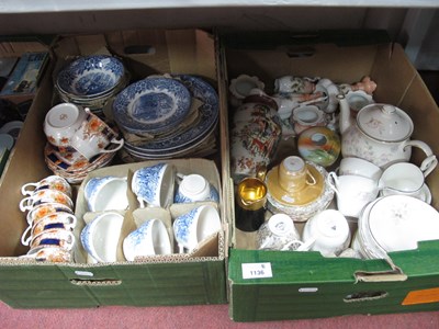 Lot 1136 - Ceramics, including blue and white cups and...