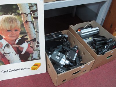 Lot 1157 - Camcorders, cine cameras and posters,...