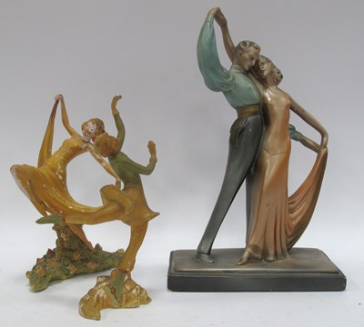 Lot 1263 - Figures, including Wade Art Deco “Springtime”...
