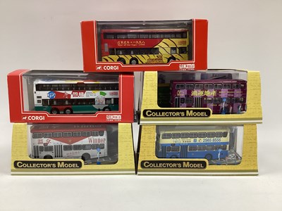 Lot 706 - Five 1:76 scale diecast model 'China' buses by...