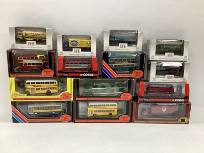 Lot 643 - Fourteen 1:76th scale diecast model buses and...