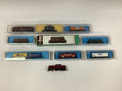 Lot 732 - Two Fleischmann German N gauge diesel...