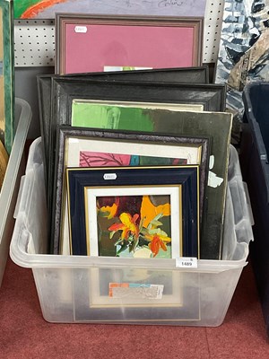 Lot 1489 - Collection of six framed artworks, including...