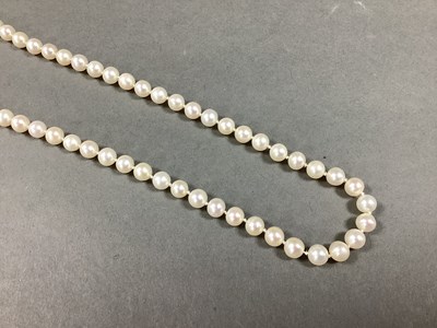 Lot 76 - A Single Strand Pearl Bead Necklace, of...
