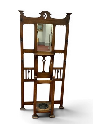Lot 1508a - Oak Hall Stand, circa 1900, with pierced top...