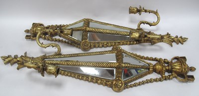 Lot 1330 - Pair of XIX Century Style Gilt Wood Giron...