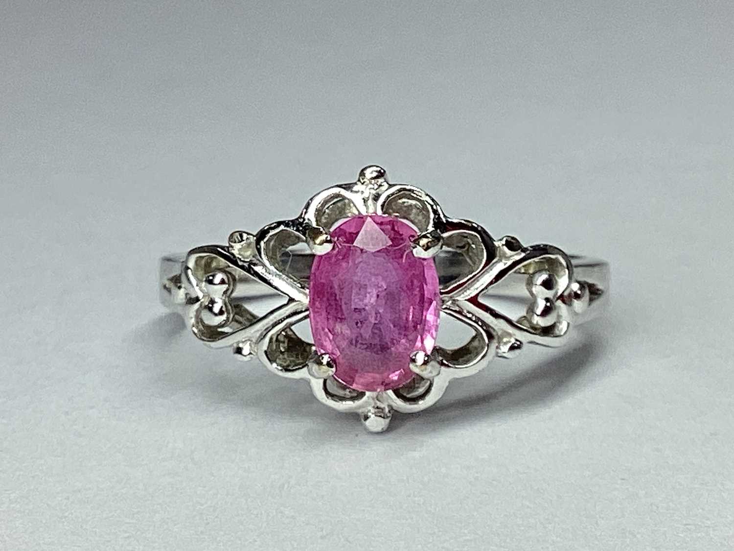 Lot 66 - Gems TV; A Modern 18ct White Gold Dress Ring,...
