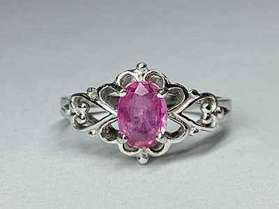 Lot 66 - Gems TV; A Modern 18ct White Gold Dress Ring,...