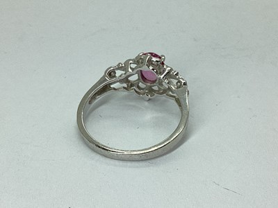 Lot 66 - Gems TV; A Modern 18ct White Gold Dress Ring,...