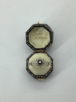 Lot 57 - A High Set Cluster Ring, of flowerhead design,...
