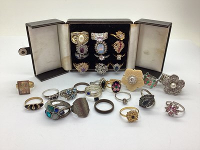 Lot 137 - A Collection of Modern Costume Rings,...