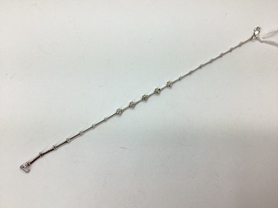 Lot 80 - A Dainty Stone Set Bracelet, cluster claw set...
