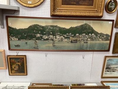 Lot 1475 - Chinese Fabric Panel Depicting Hong Kong...