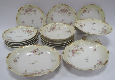 Lot 1240 - Limoges Dessert Ware of 15 Pieces, circa early...