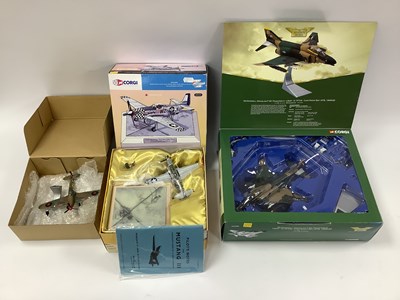 Lot 772 - Three diecast model military aircraft by Corgi...